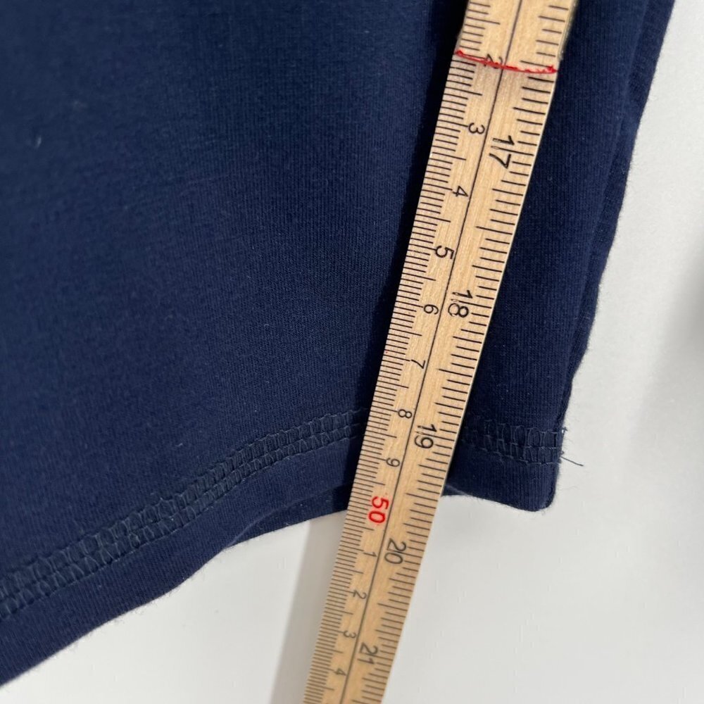 Boden Womens High Rise Crop Jersey Leggings Size 10 Navy Blue Casual Soft Knit - Picture 10 of 11